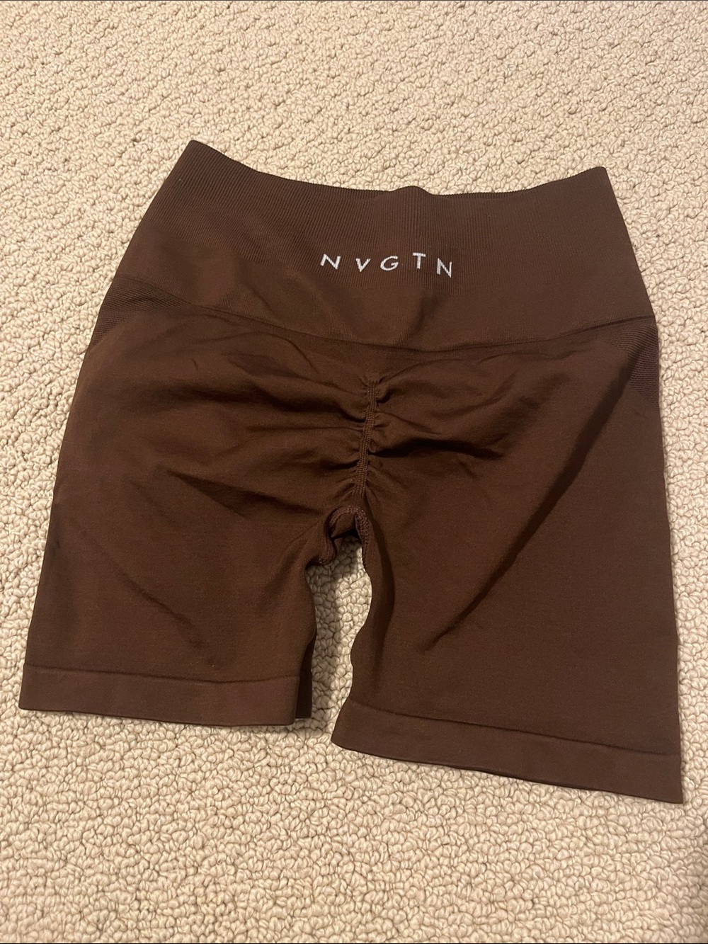 NVGTN Seamless Short Athletic Chocolate Brown High-Rise Bike Shorts Small